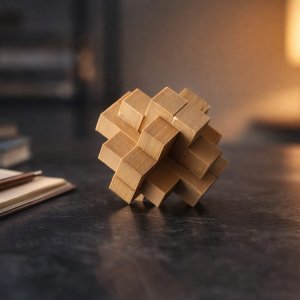 3D Wooden Cube Puzzle